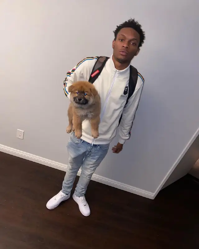 Lil Eazzyy outfit in Bape, Ksubi, and Sprayground, 2021