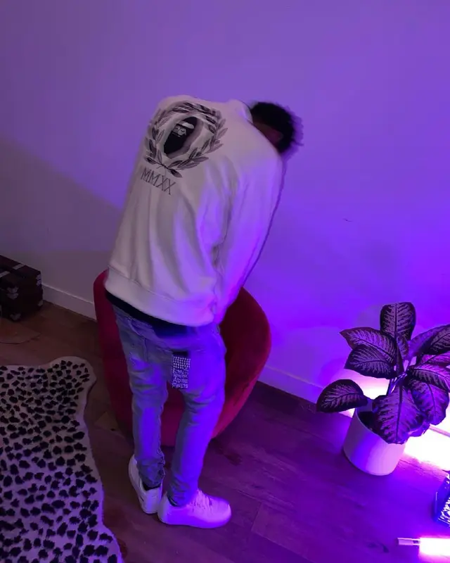 Lil Eazzyy outfit in Bape, Ksubi, and Sprayground, 2021