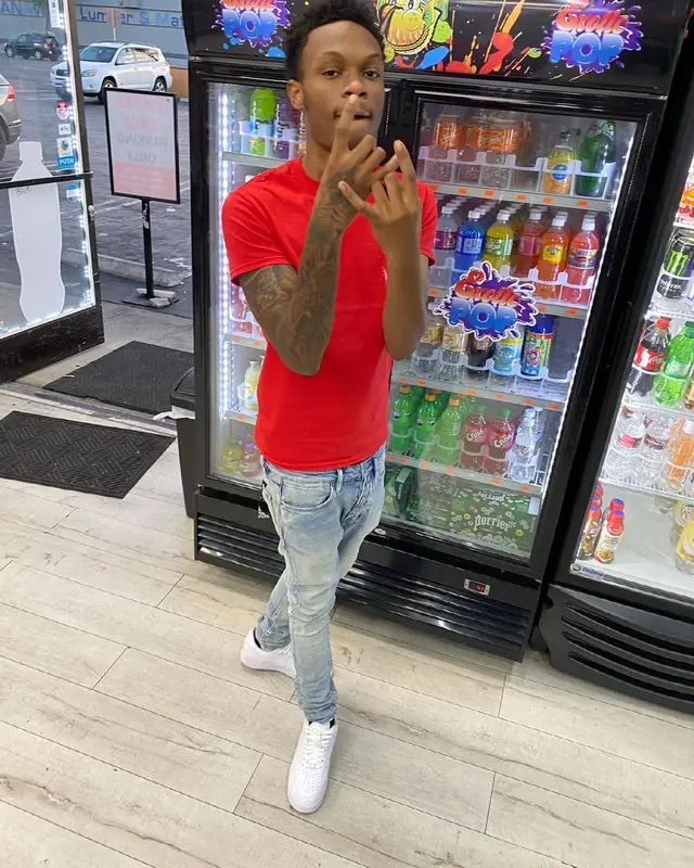 Lil Eazzyy outfit in Anti Social Social Club, Ksubi, and Supreme, 2021