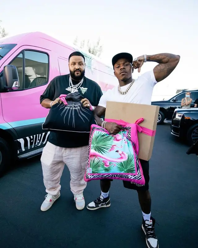 DaBaby outfit in Givenchy, Dolce & Gabbana, and Nike, 2021
