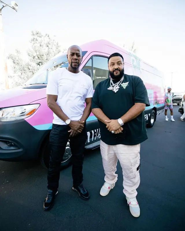 DJ Khaled outfit in Nike, Stone Island, and Jordan, 2021