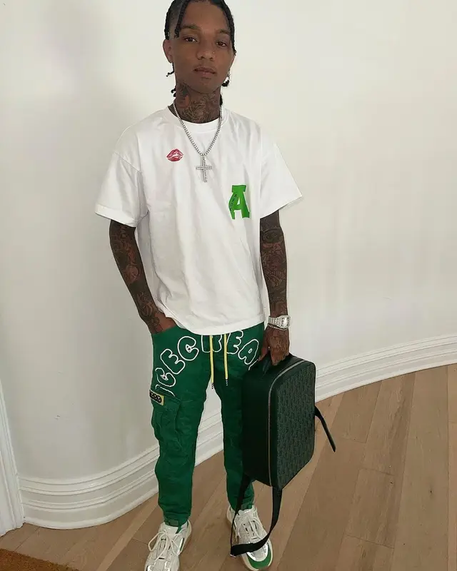 Swae Lee outfit in A Few Good Kids, Ice Cream, and Amiri, 2021
