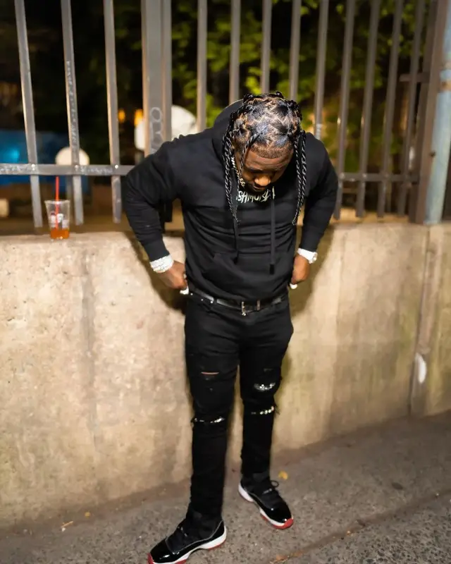 Rowdy Rebel outfit in Amiri, Jordan, and Dior, 2021
