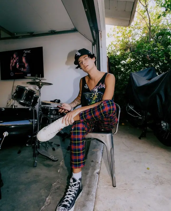 Jxdn outfit in Comme Des Garcons, New Era, and Converse, 2020
