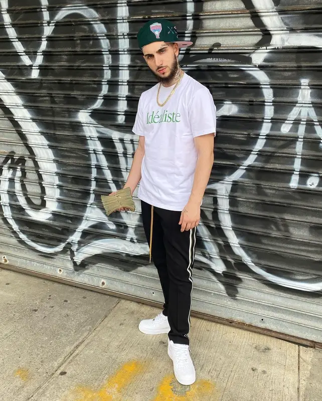 ABG Neal outfit in Casablanca, Vlone, and AWGE, 2021