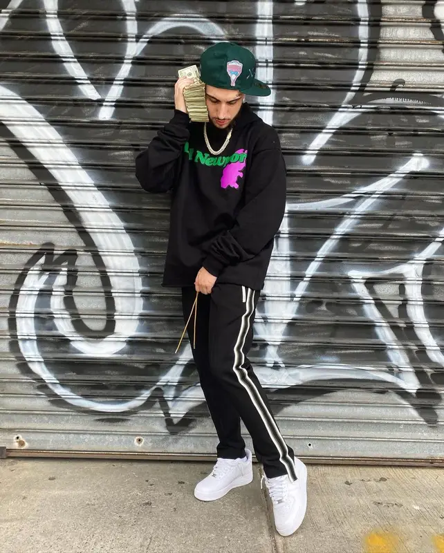 ABG Neal outfit in Casablanca, Vlone, and AWGE, 2021
