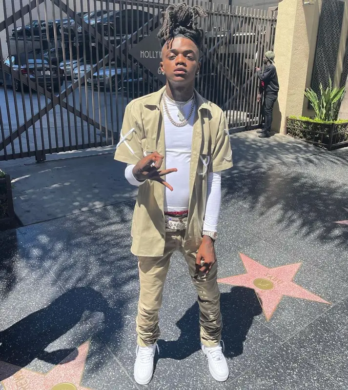 JayDaYoungan outfit in Nike, B.B. Simon, and Ethika, 2021