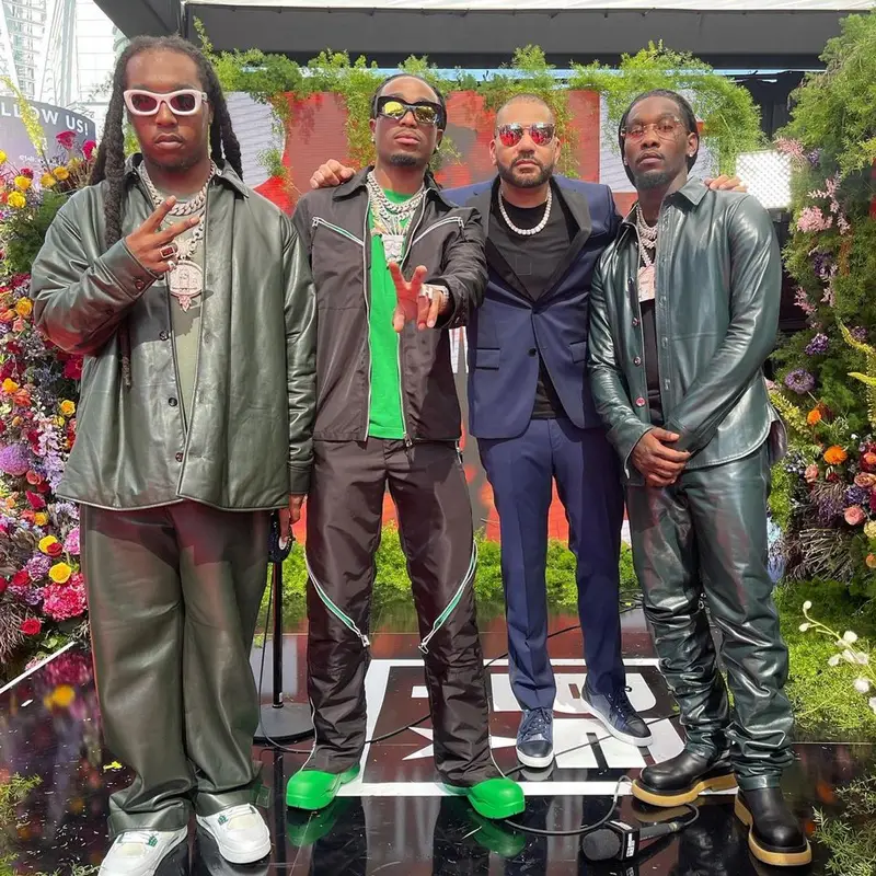 Takeoff outfit in Jordan and Bottega Veneta, 2021