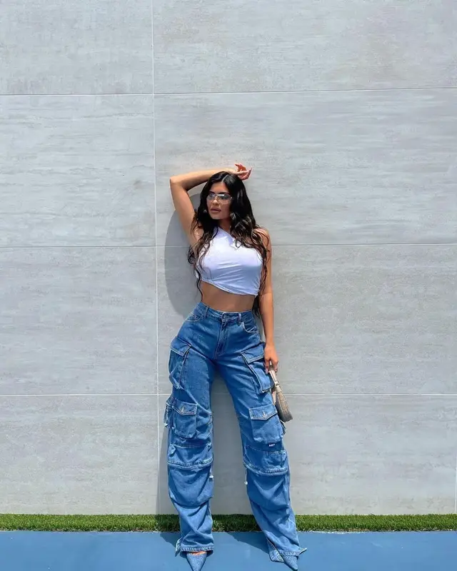 Kylie Jenner outfit in Rick Owens, The Attico, and Staud, 2021