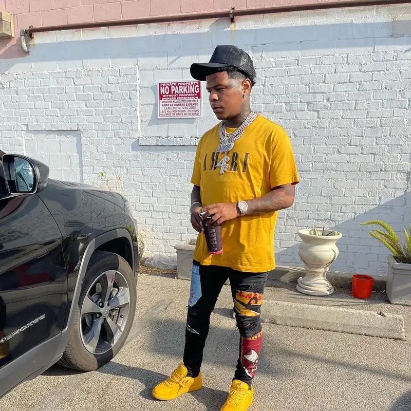 Rylo Rodriguez outfit in Playboy, Dior, and Amiri, 2021