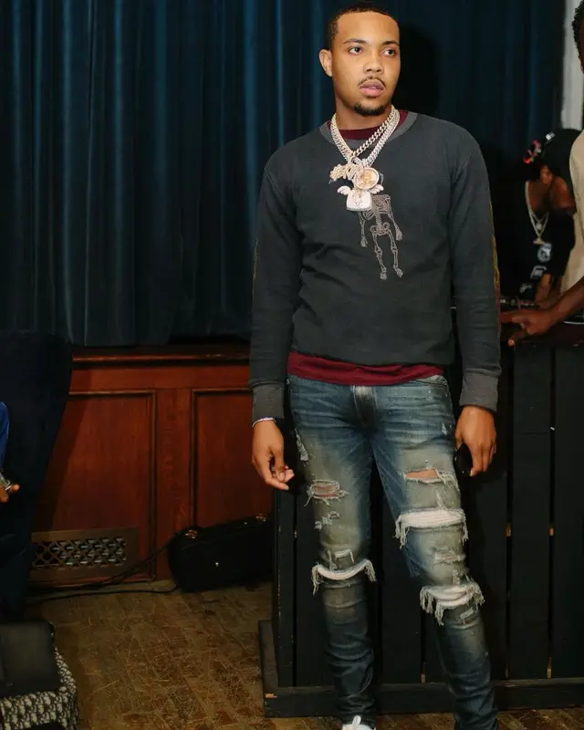 G Herbo outfit in Gallery Dept., Amiri, and Nike, 2021