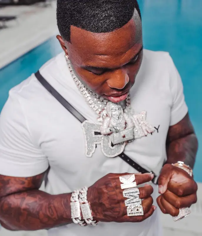 BandMan Kevo outfit in Givenchy, Amiri, and Goyard, 2021