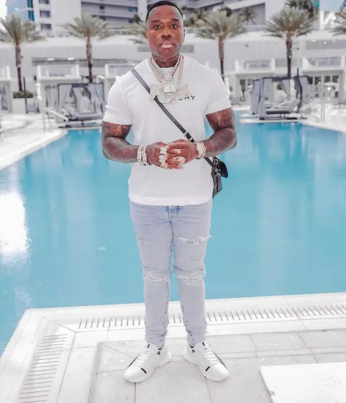 BandMan Kevo outfit in Givenchy, Amiri, and Goyard, 2021