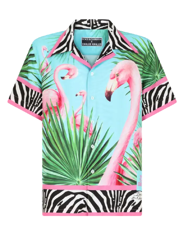 dolce and gabbana flamingo shirt