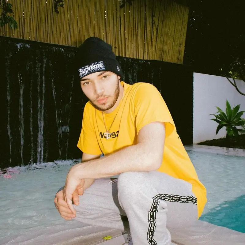 Adin Ross outfit in Anti Social Social Club, Supreme, and New Era, 2021
