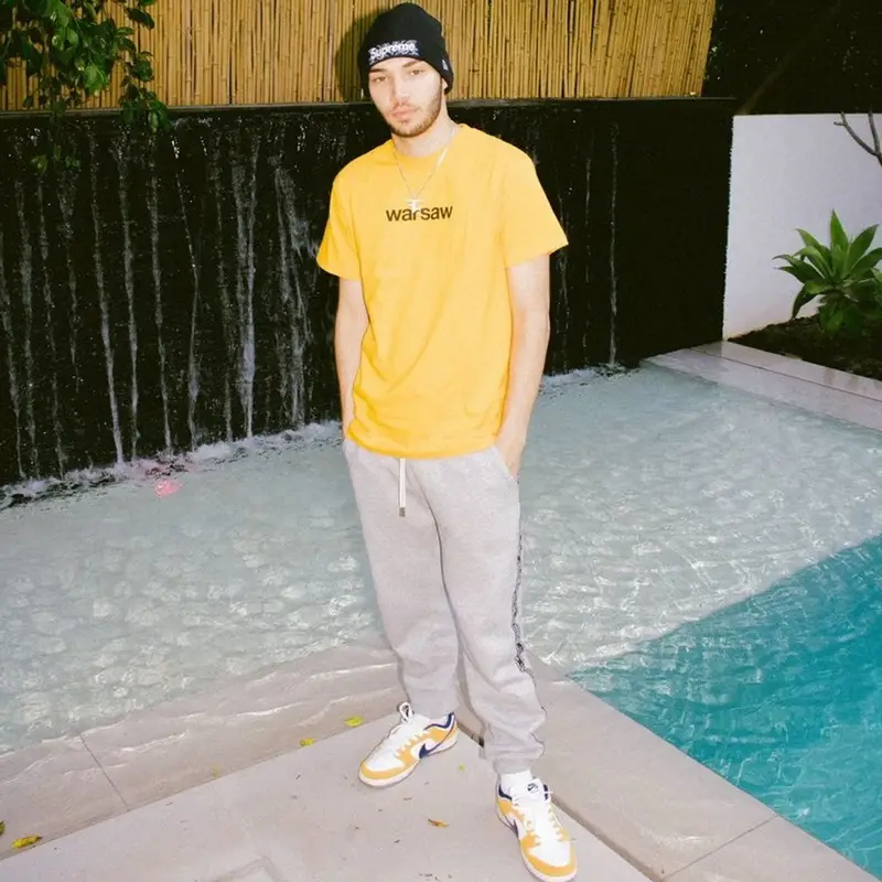Adin Ross outfit in Anti Social Social Club, Supreme, and New Era, 2021