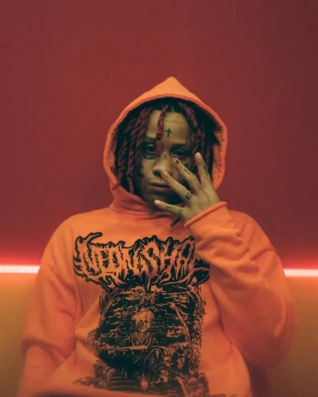 Trippie Redd outfit in Rose in Good Faith, 2021