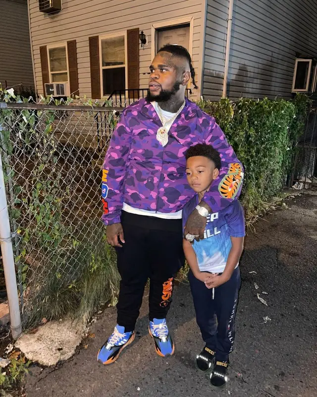 Fat Boy outfit in Bape, Vlone, and Adidas, 2021