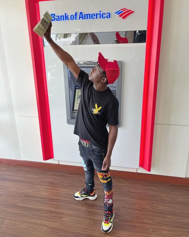 Jackboy outfit in Playboy, Dior, and Amiri, 2021