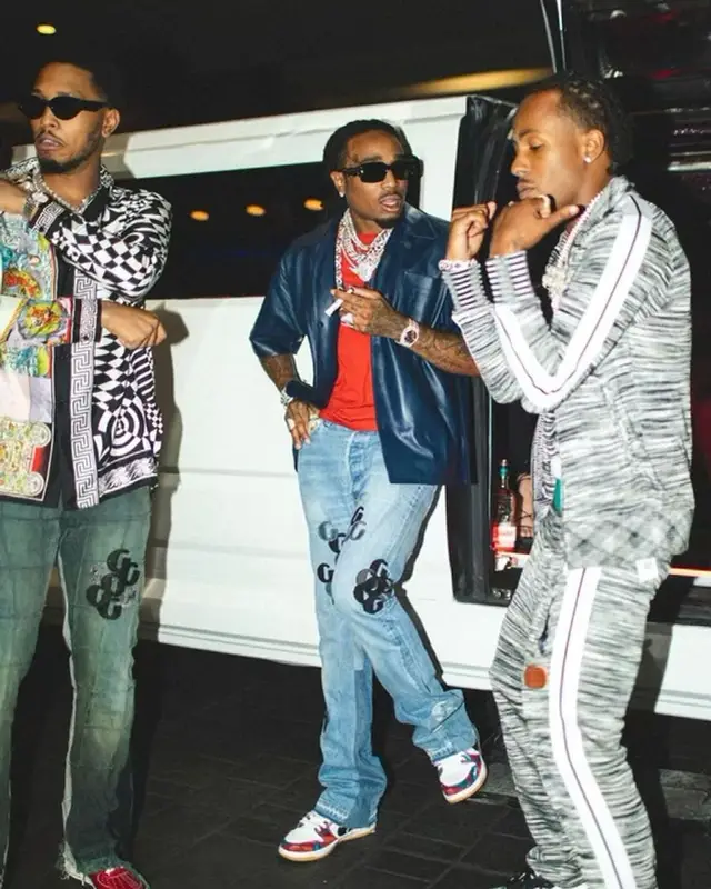 Quavo outfit in Marni, Gallery Dept., and Versace, 2021