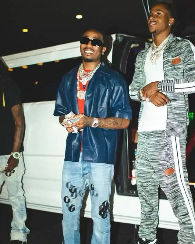 Rich The Kid outfit in Palm Angels, Pitch4ck, and Missoni, 2021