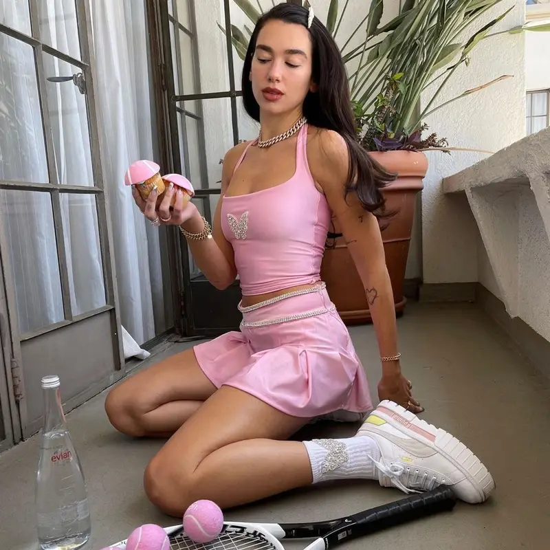Dua Lipa outfit in Puma and Yung Reaper, 2021