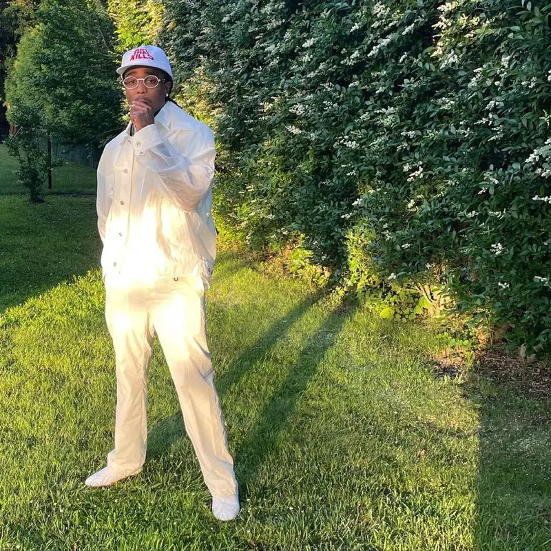 Quavo outfit in Bottega Veneta, Cartier, and Gallery Dept., 2021
