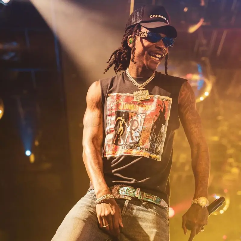 Wiz Khalifa outfit in B.B. Simon, Fenty, and Camp High, 2021