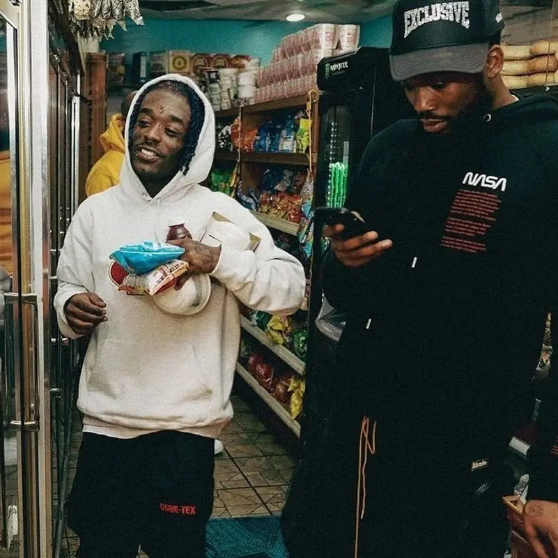 Lil Uzi Vert outfit in Supreme and Visvim, 2021