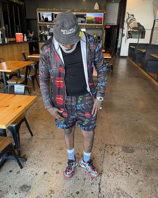 Lil Duke outfit in MASA, Givenchy, and Dior, 2021