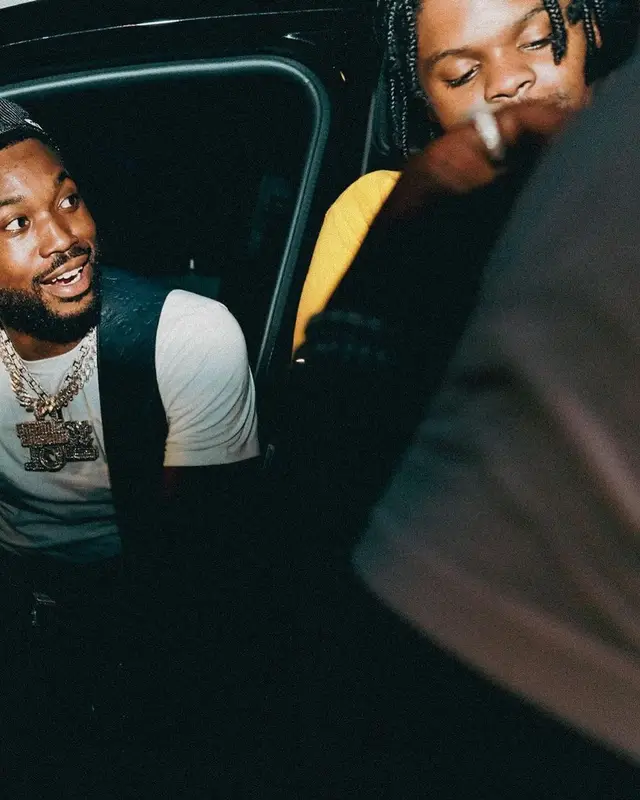 Meek Mill outfit in Louis Vuitton, 2021