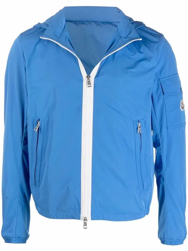 Moncler Hooded Lightweight Blue Jacket $775