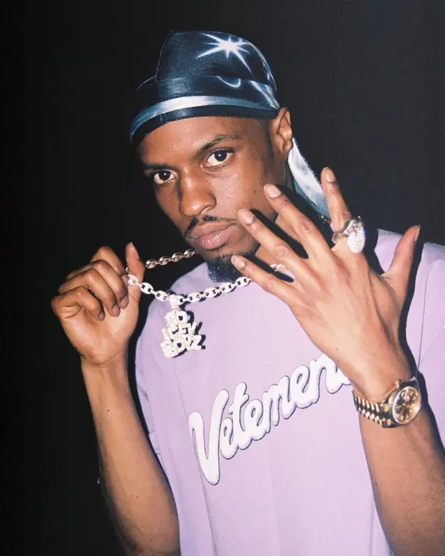Pierre Bourne outfit in Vetements, Who Decides War, and Nike, 2021