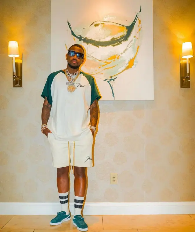 Fabolous outfit in Rhude, Puma, and Vintage Frames, 2021