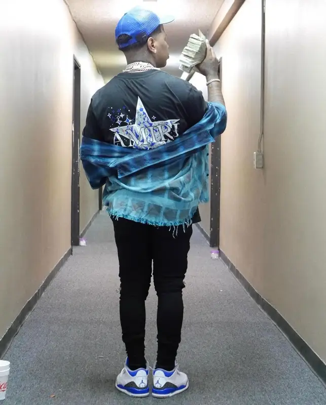 Rylo Rodriguez outfit in Amiri and Jordan, 2021