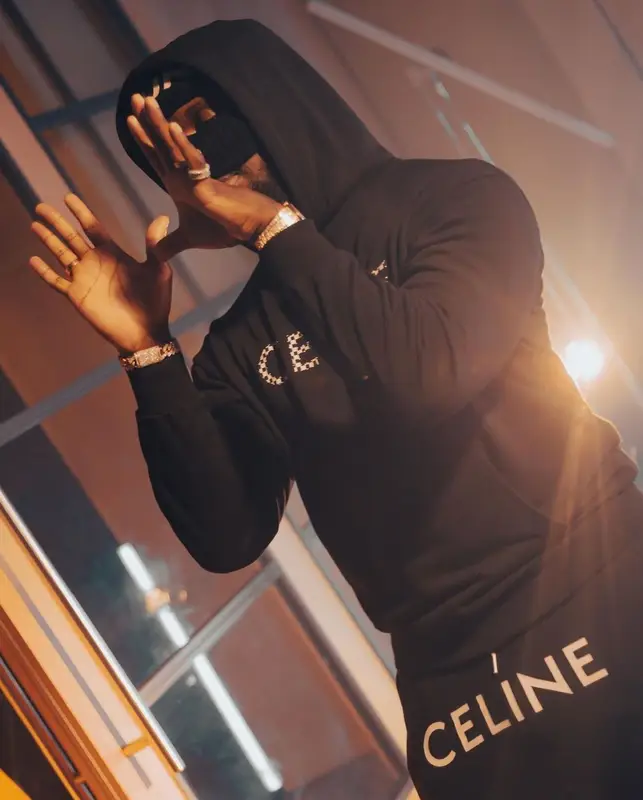 Headie One outfit in Celine, 2021