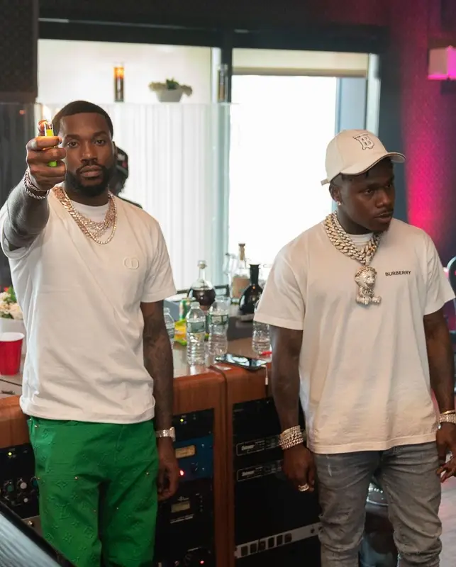DaBaby outfit in Amiri, Nike, and Burberry, 2021