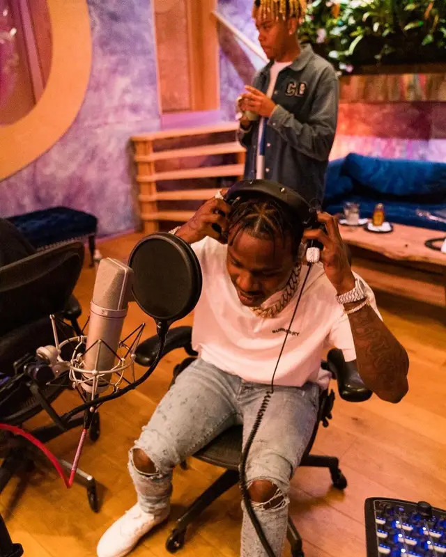 DaBaby outfit in Amiri, Nike, and Burberry, 2021