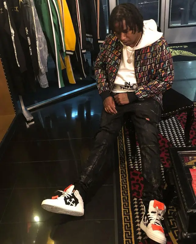 Ballout outfit in Fendi, Helmut Lang, and Off-White, 2020