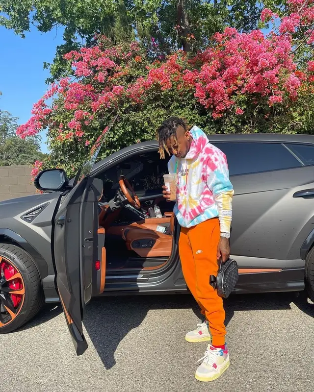 DDG outfit in Gallery Dept., Nike, and Louis Vuitton, 2021