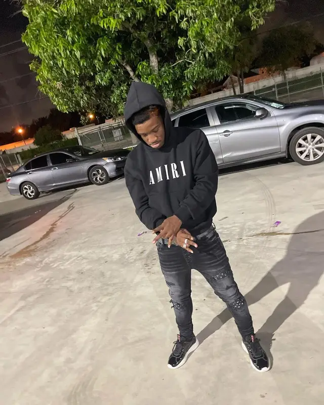 Hot Boii outfit in Amiri, Playboy, and Louis Vuitton, 2021
