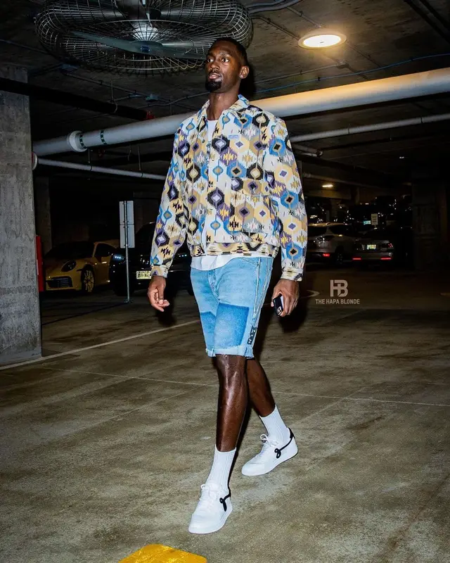Bobby Portis outfit in Publish Brand, Off-White, and John Geiger, 2021