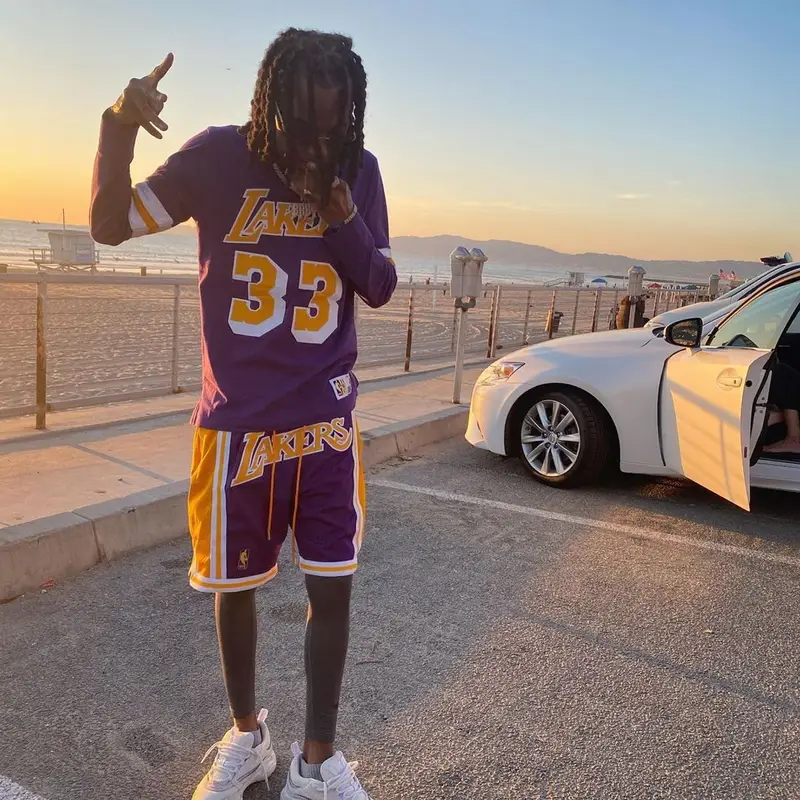 Baby Smoove outfit in Mitchell & Ness, Just Don, and Cartier, 2021