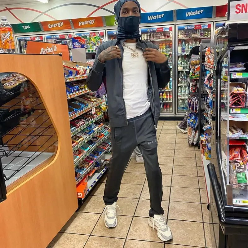 Baby Smoove outfit in Palm Angels, Dior, and Supreme, 2021