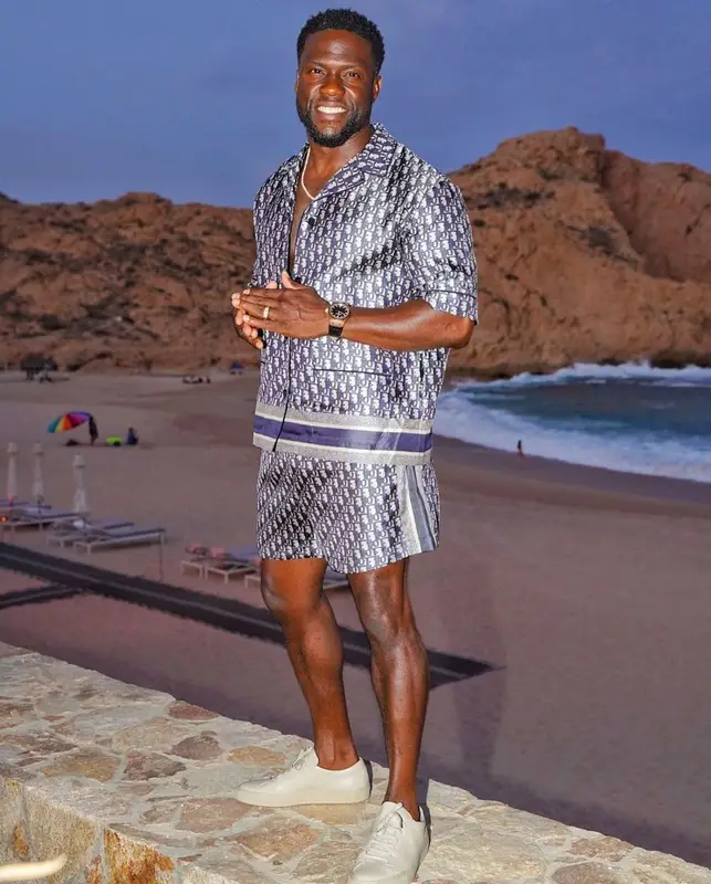 Kevin Hart outfit in Dior and Wrap London, 2021