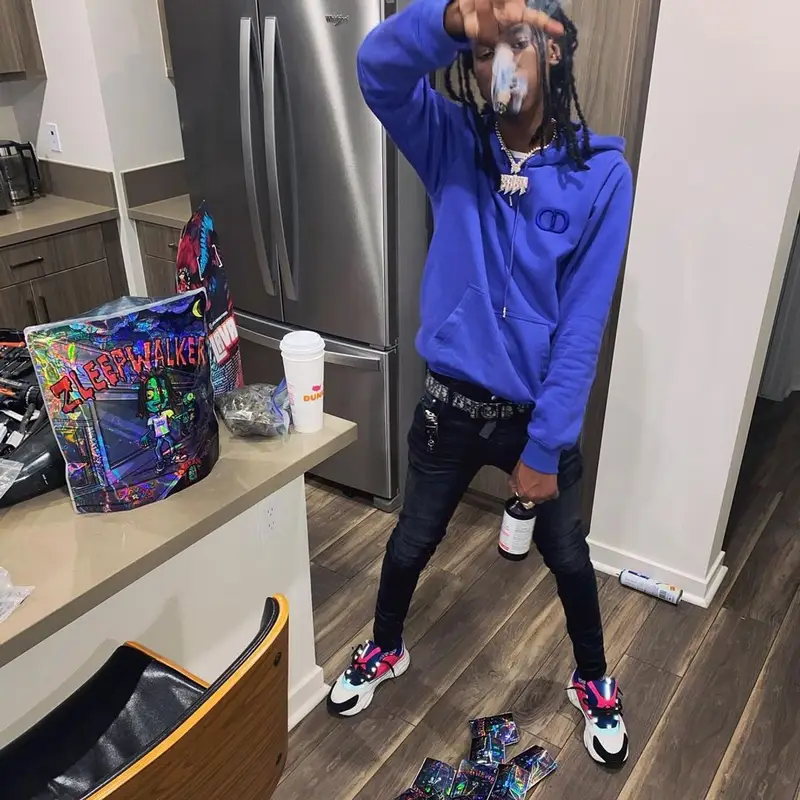 Baby Smoove outfit in Dior and Amiri, 2021