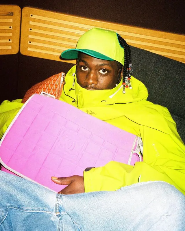 Lil Yachty outfit in Arc'teryx, Chanel, and Aris Tatalovich, 2021