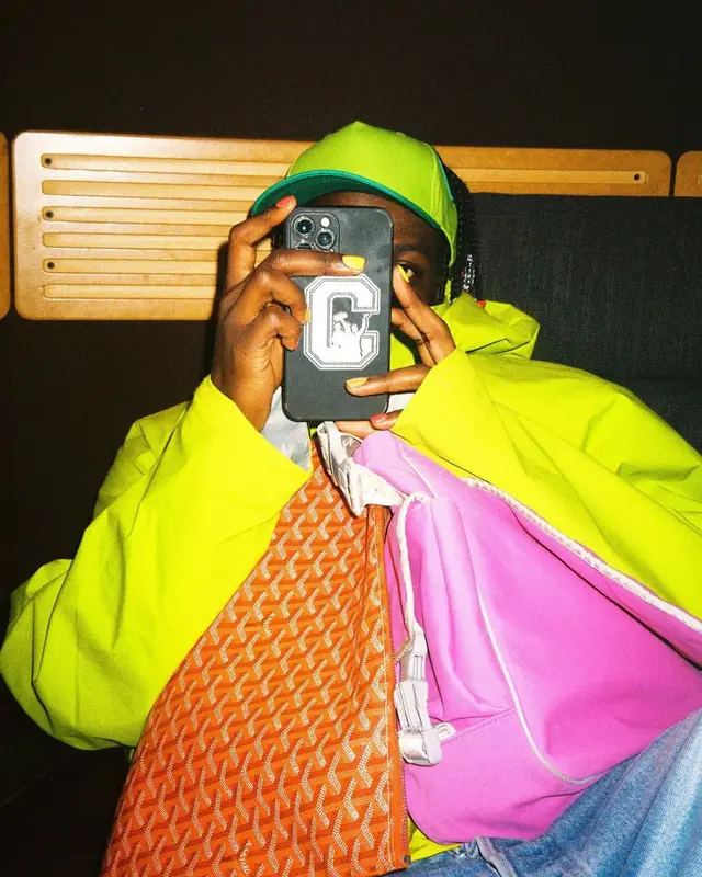 Lil Yachty outfit in Arc'teryx, Chanel, and Aris Tatalovich, 2021