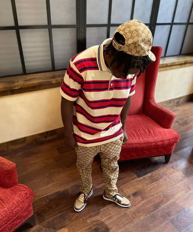 Jackboy outfit in Grabba Gang, Gucci, and Dominic Ciambrone, 2021