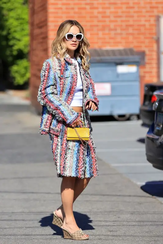 Rita Ora outfit in Bossi, Laurus, and Gucci, 2021